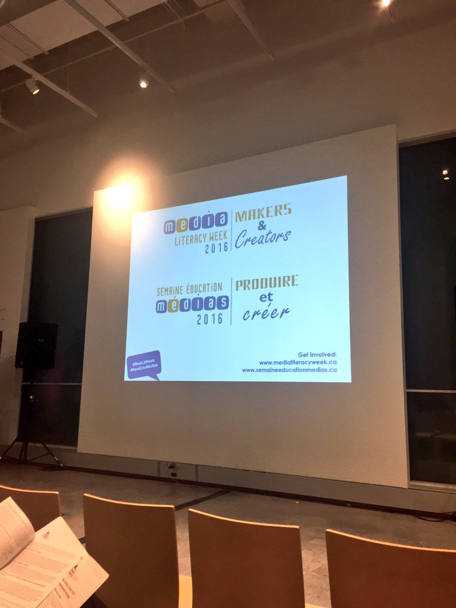 DSTGuild's tweet photo. We're so happy to be a guest at the #MedLitWeek opener! @MediaSmarts https://t.co/1JzZDvw5Fj