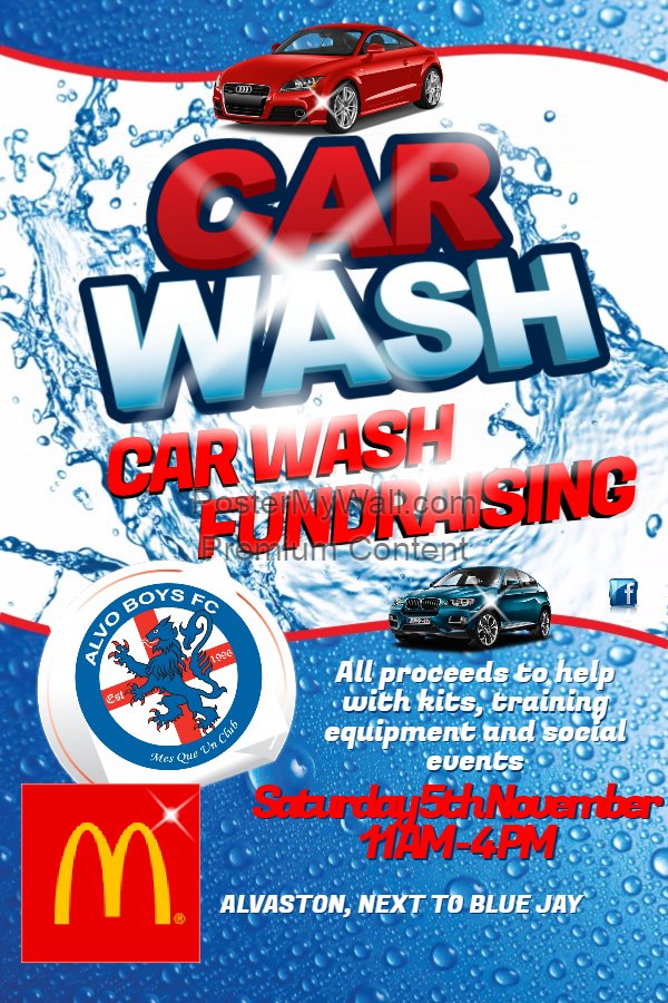 Fundraising Car Wash - McDonalds in Alvaston - Saturday 5th November - 11am - 4pm. Please come along and support our Gunners U14's team