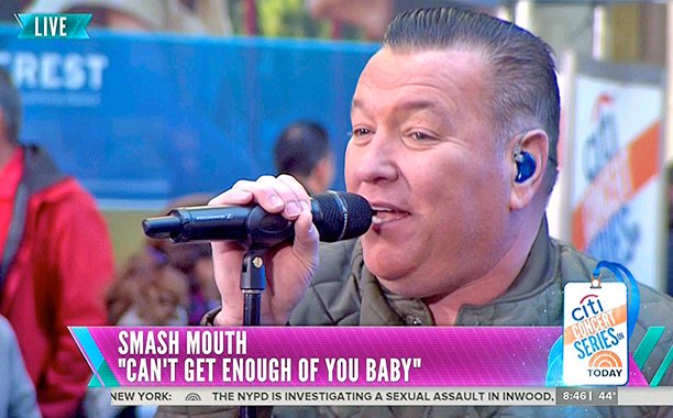 EW's tweet photo. .@SmashMouth performs at @TODAYshow's fabulous '90s-themed #Halloween celebration: https://t.co/lxybUHpx4L #HalloweenTODAY https://t.co/qS5H8kfKGT