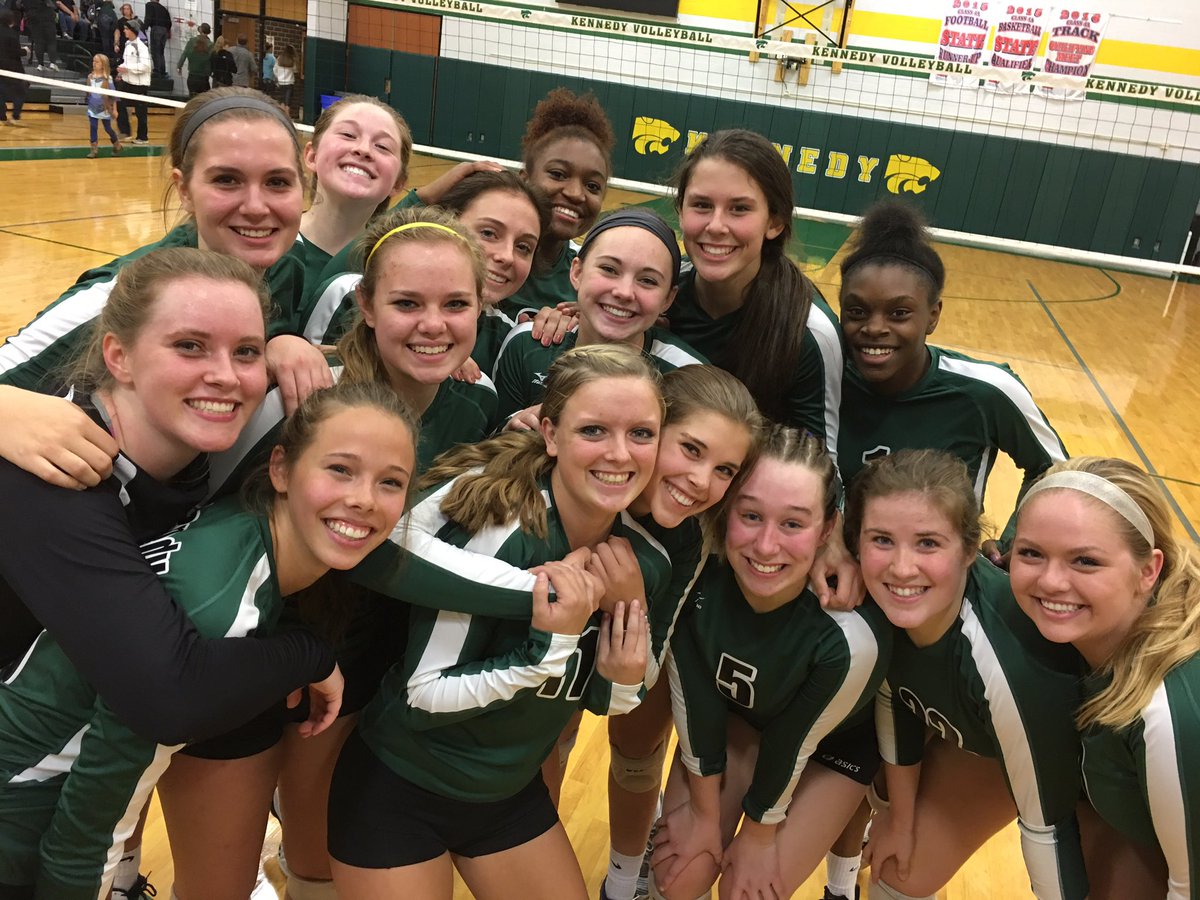 CRKennedyHigh's tweet photo. They are the heroes we need! You are the hero they deserve! It's super hero night in the Cougar Den. Let's get @Vballmonkey #ToTheCell https://t.co/NkONcP9vWN