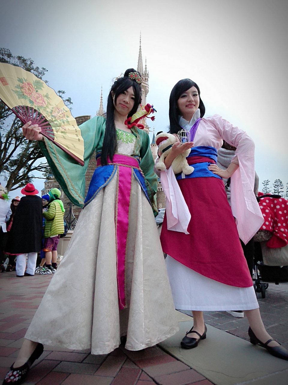 ムーラン コスプレ Dハロ ディズニー ムーラン お見合い デラックス版 ピンク衣装 Dハロ