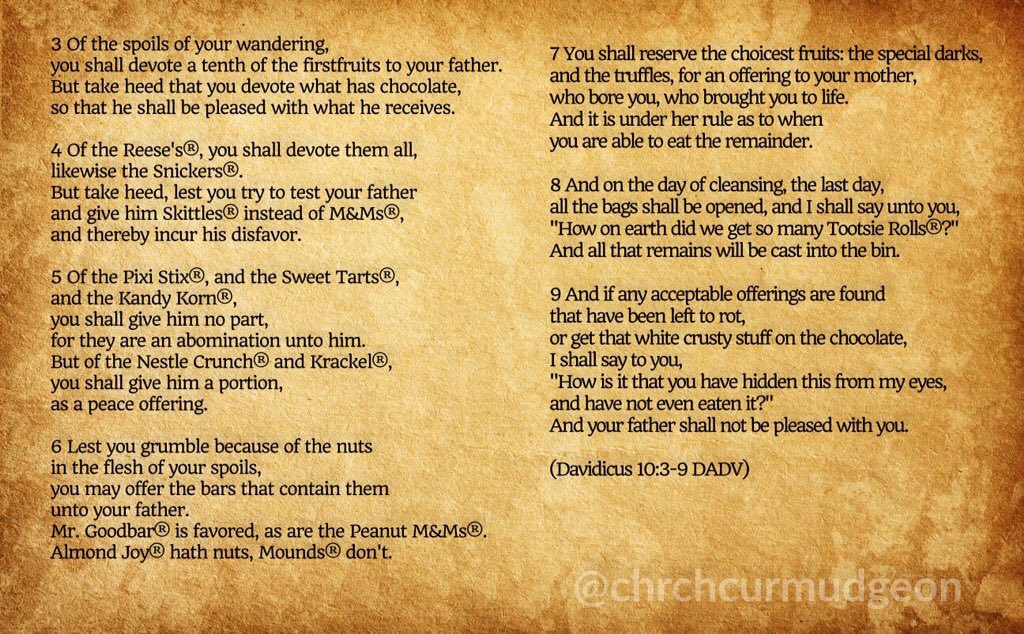 The Candy Commandments
#HappyHalloween