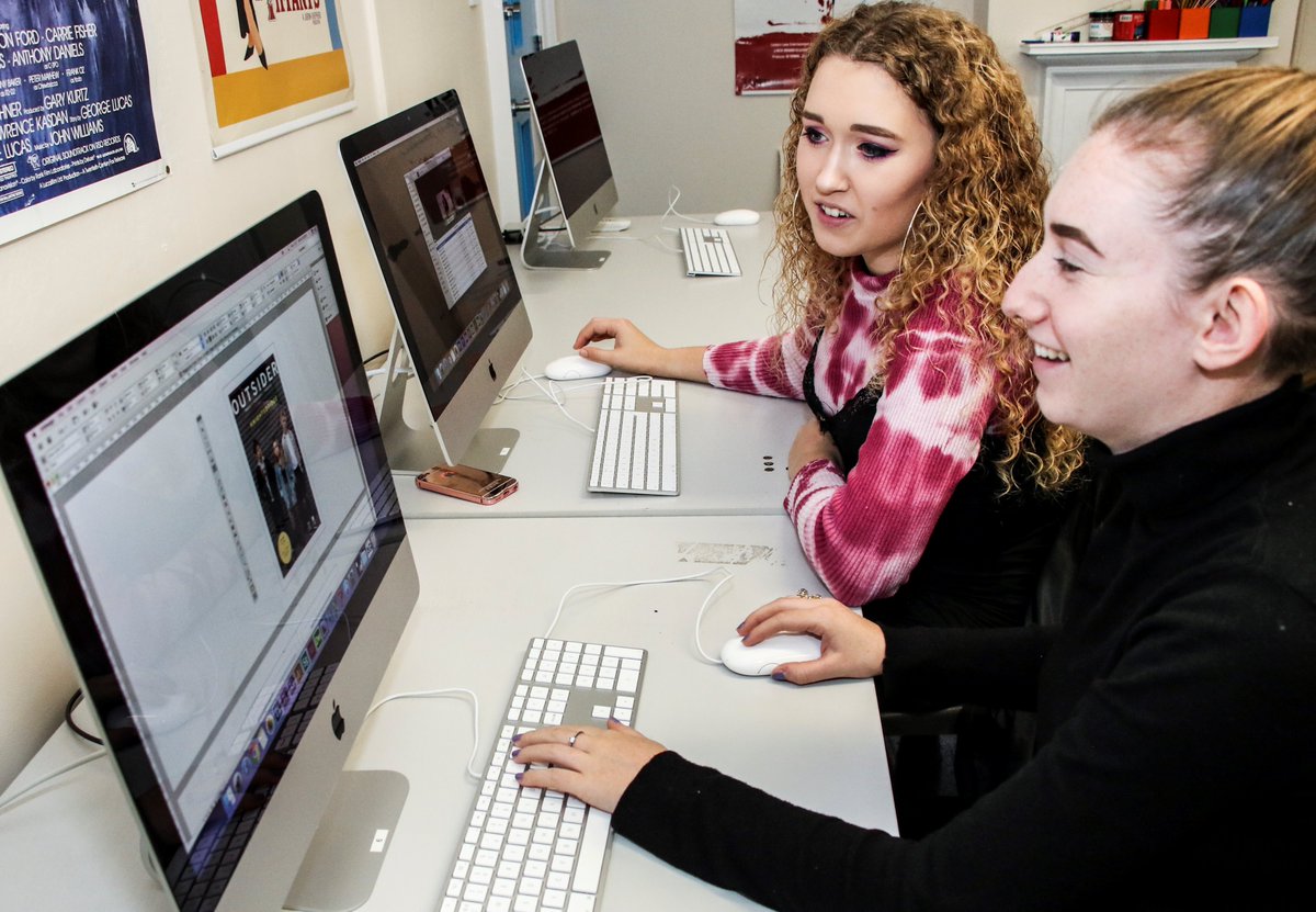 BHASVIC's tweet photo. Media students in post-production using the brand new Mac suite in the #Media and #Perfuming #Arts Department# #film https://t.co/R4PG8hnAK0