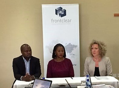 Ingrid Hagen, Vice President of Strategic Projects at Frontclear signs an MoU with ACI The Financial Markets Association, in #Zambia. #ACI