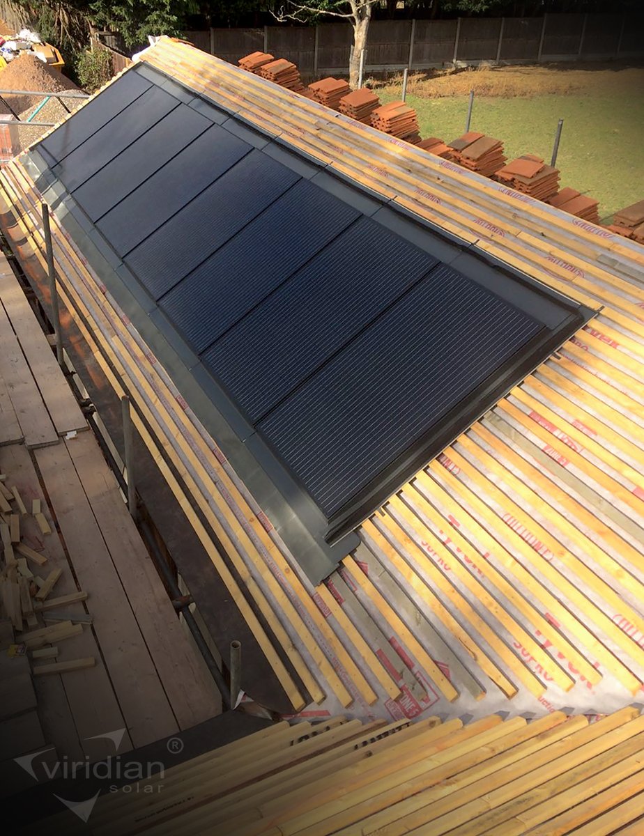 Domestic roof integrated #solar system by <a href="/OrtonWenlock/">Orton & Wenlock</a> - please send another photo when the scaffold is down!