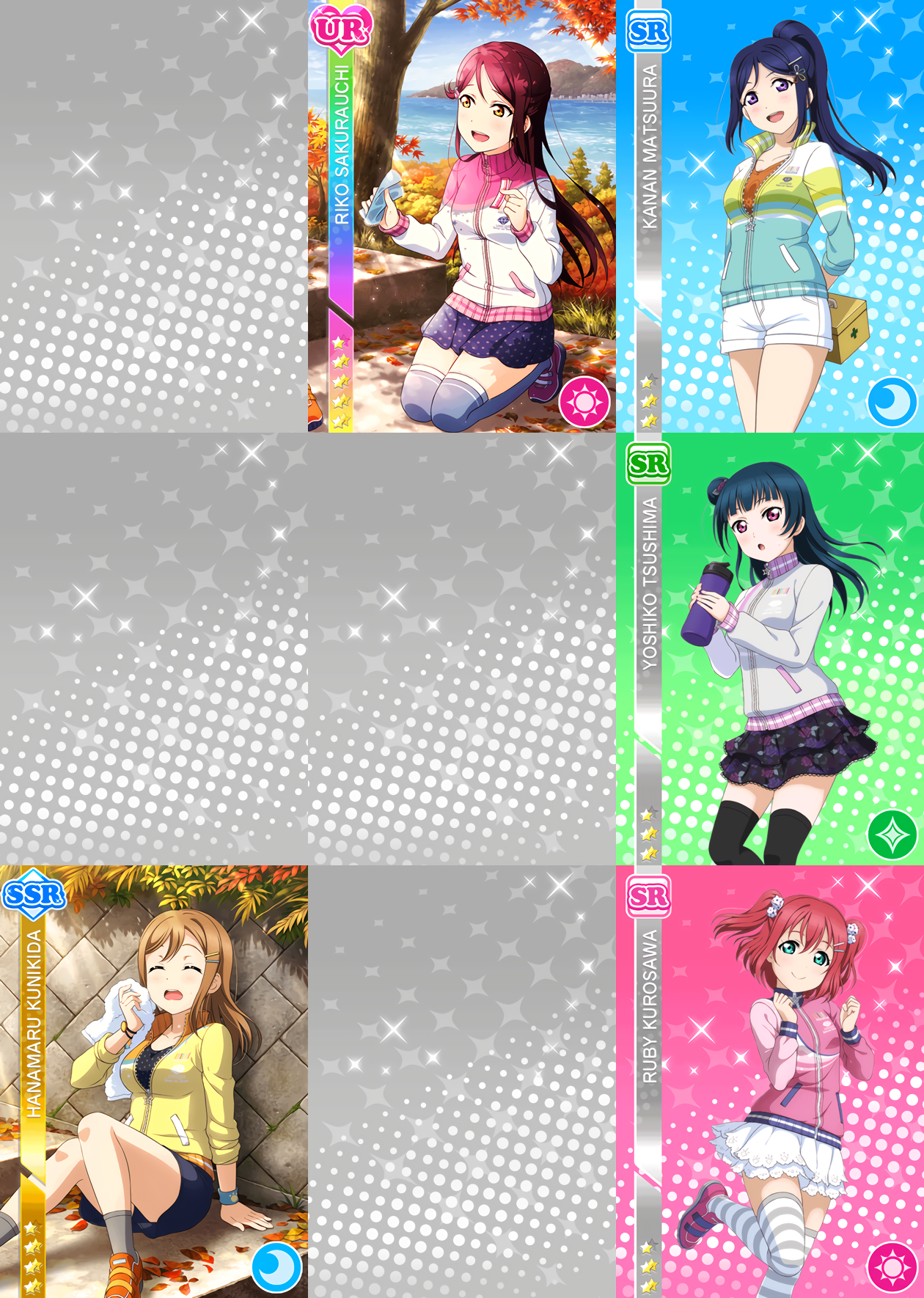 スクフェス部員まとめ En Twitter Ur Ssr Sr新規追加部員 Aqours チアガール編 覚醒前 覚醒後 スクフェス部員まとめ