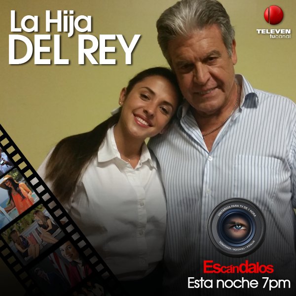 La hija de un famoso cantante se verá implicada con un actor mayor que ella ¿Qué hará el Rey? #EscándalosEnTeleven #LaHijaDelrey – Hoy (7pm)