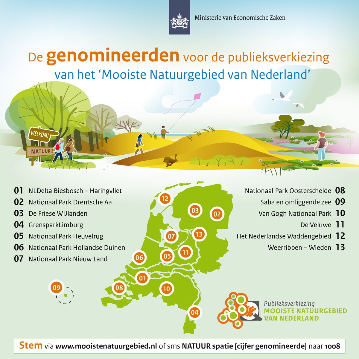 Vanavond maakt <a href="/martijnvdam/">Martijn van Dam</a> live in @dwdd bekend wat het <a href="/mooistenatuur/">Mooiste Natuurgebied</a> gebied van NL is #natuurfan.