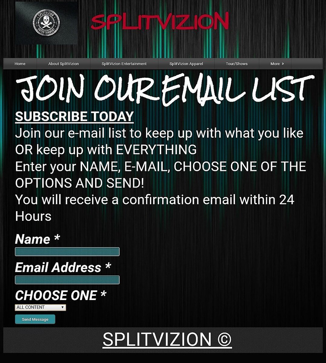 ChrisHewlett_'s tweet photo. Visit https://t.co/3rTJNH2Sup Today &amp; join our email list for Contests, Giveaways, New apparel, New music &amp; events. 
#splitvizion #toronto https://t.co/ML7Rcm9WgE