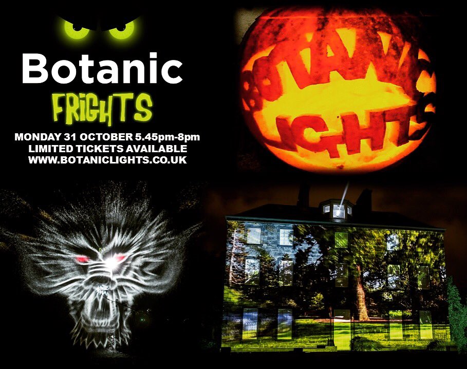BotanicLights's tweet image. Weather update - looking like a rainy evening from 8pm tonight, #halloween brollies at the ready... #botaniclights