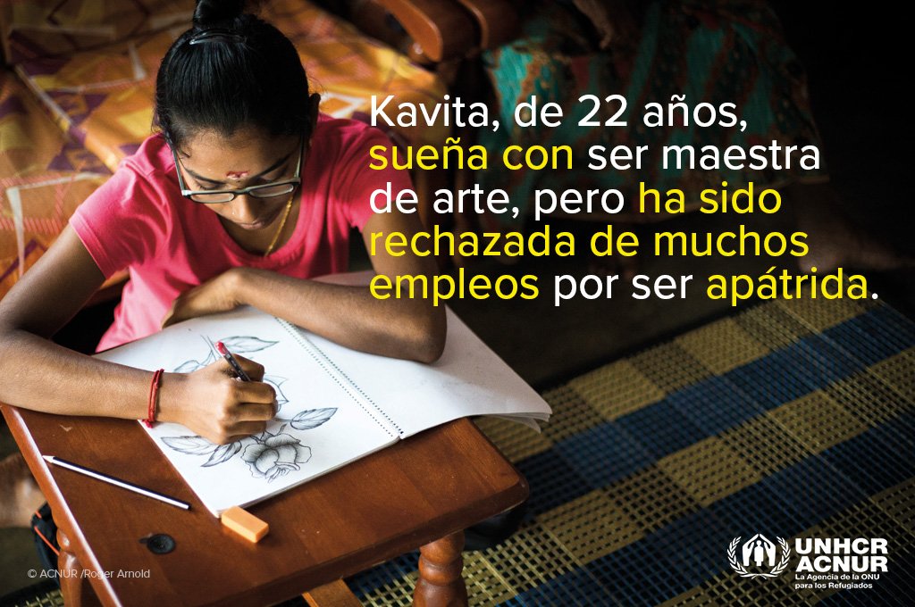 ACNUR_es's tweet photo. Para los jóvenes ser #apátrida puede significar perder la oportunidad de trabajar; puede significar ser INVISIBLE https://t.co/rzEaVRZyry https://t.co/gWIN9WqrLv
