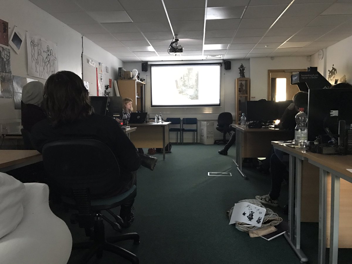 WeArePlayground's tweet image. Sam Hogg from @WeArePlayground giving a presentation to @WarwickshireCol students on Concept Art #NextGenerationDevelopers
