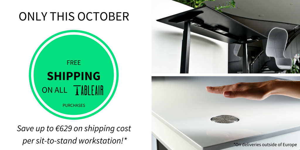 TableAir's tweet photo. Free #shipping on all #TableAir orders. Worldwide delivery and a chance to save up to €629 per #table! Order online: https://t.co/2zWjs1PUOt https://t.co/hnMrMORNYz
