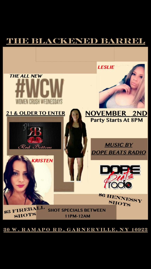 nightlife845's tweet photo. This Wednesday Nov. 2 in #Garnerville #HudsonValley #NewYork @MZ_SEXY_RED #Live #DopeBeatsRadio #RocklandCounty #DJRedBottom #NightLife845 https://t.co/PNj75crmGr