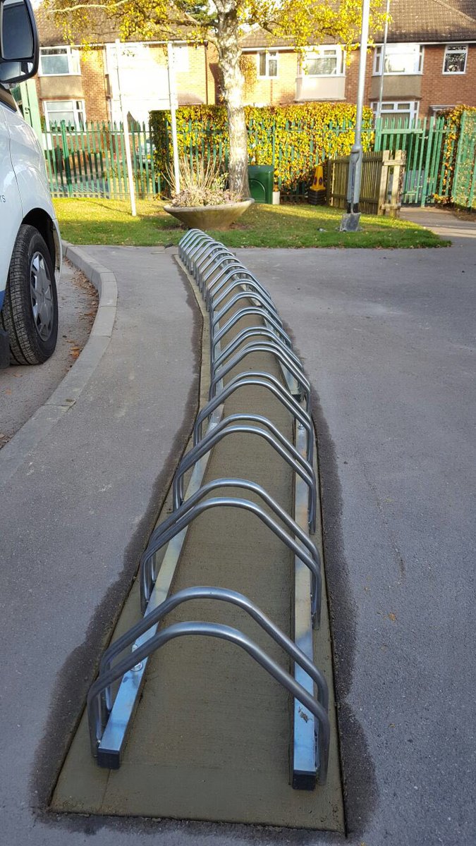 New bicycle racks installed today ready for Return to school tomorrow