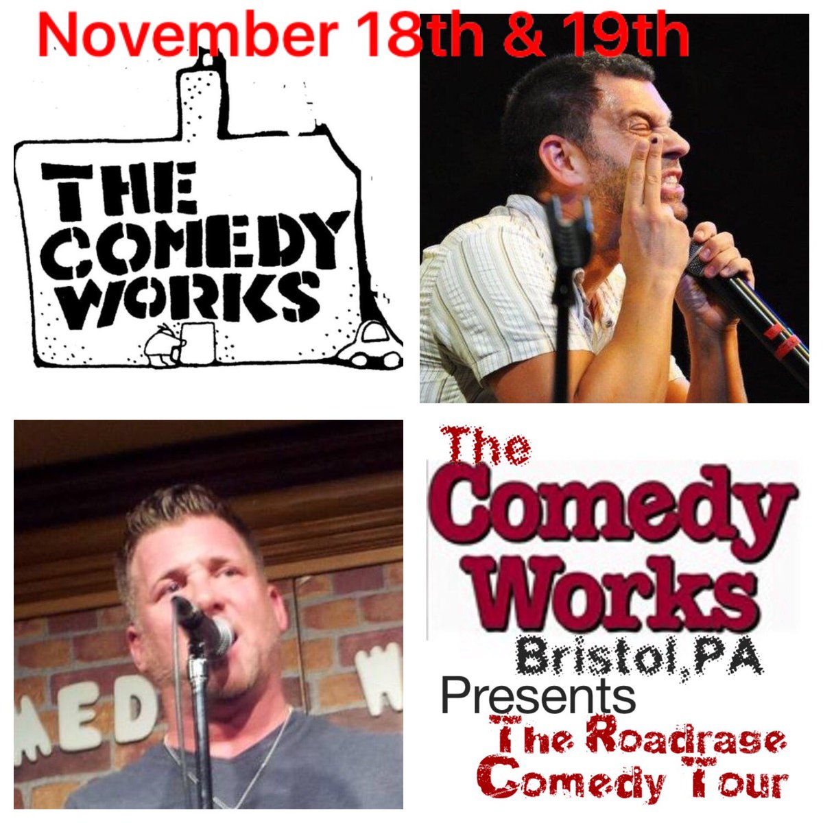 Mac72Terry's tweet photo. Nov 18 &amp; 19 Bristol PA Philly Area @gallocomedy @MikeMerk01 #philadelphia #Pennslyvania #Comedy #Rt https://t.co/yWzUAtKCcN