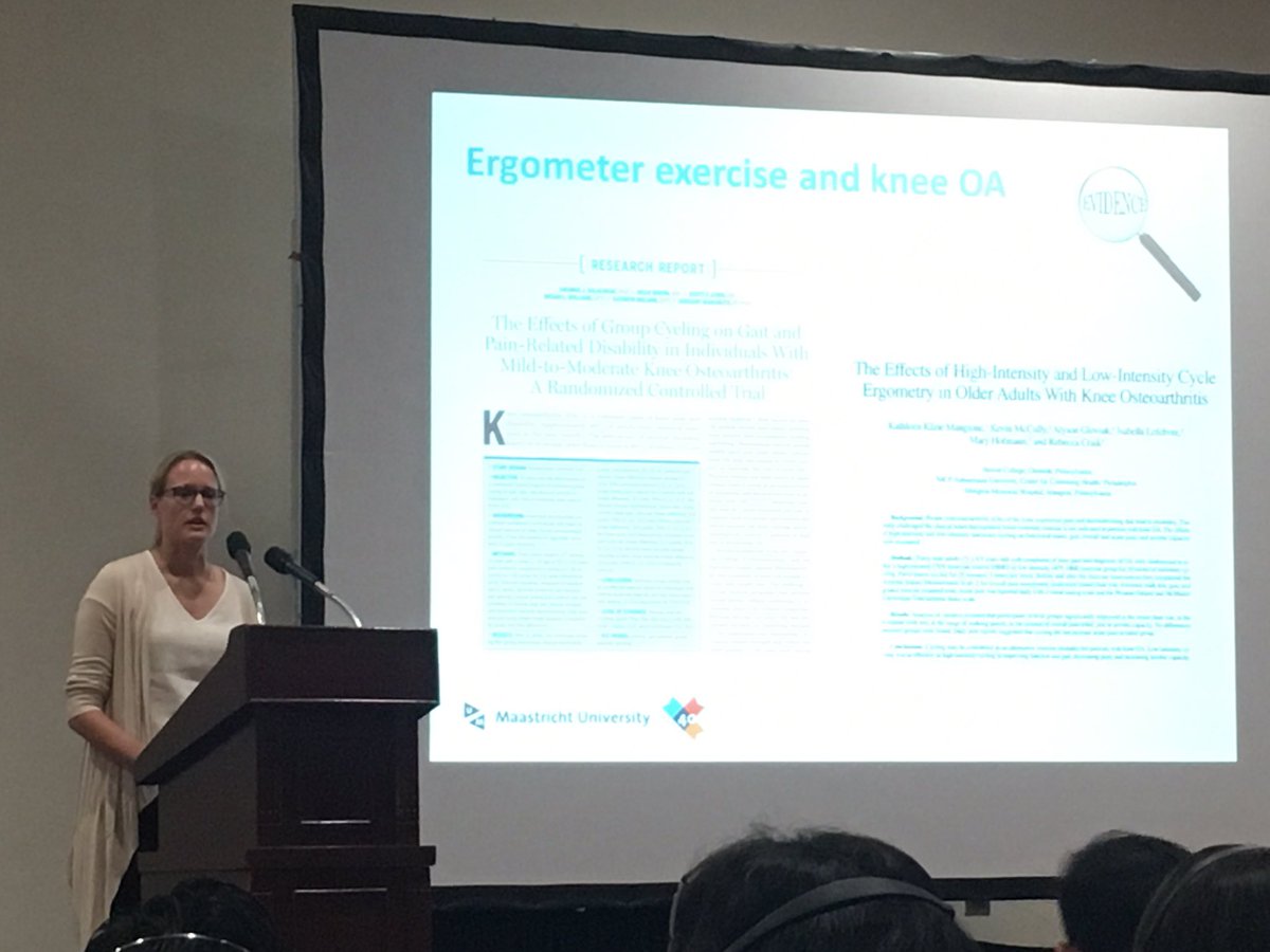 Stefanie Rewald uit Maastricht aan het woord #aquacongress2016mx Aquacycling and knee osteoartritis