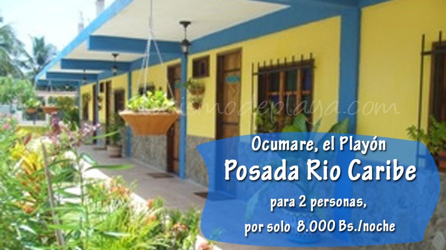 Turismodeplaya's tweet photo. #ElPlayon ,para 2 personas Bs. 8.000/Noche en la @PosadaRioCaribe ,
 Teléf. → https://t.co/4fZsYdRIdU https://t.co/kWrD71uoBR