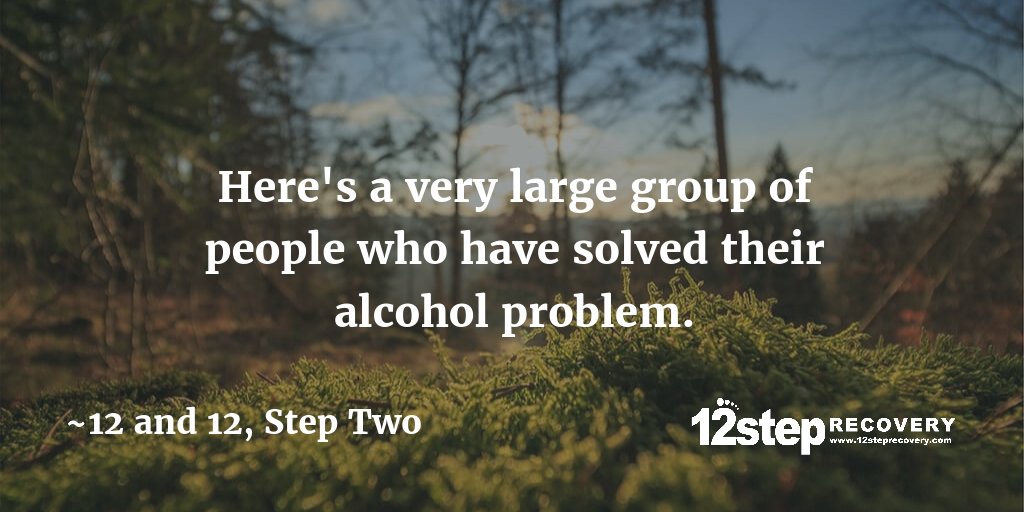 12steprecovery's tweet image. Here&apos;s a very large group of people who have solved their alcohol problem. #12and12 #StepTwo