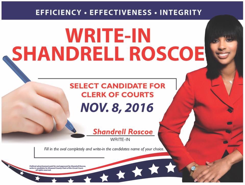 RoscoeShandrell's tweet photo. ✍🏽️ Write In Shandrell Roscoe for Clerk of Courts. Get out to vote NOW! https://t.co/U2PT31kz9L