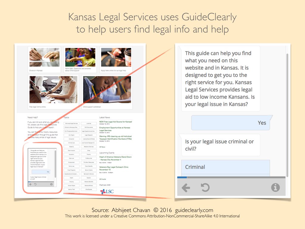 guideclearly's tweet photo. https://t.co/r93KSW1r1q builds #chatbot to help low-income Kansans find legal info and assistance https://t.co/xqNlhMPp3O #legaltech #a2j https://t.co/WVSaMVuKnW