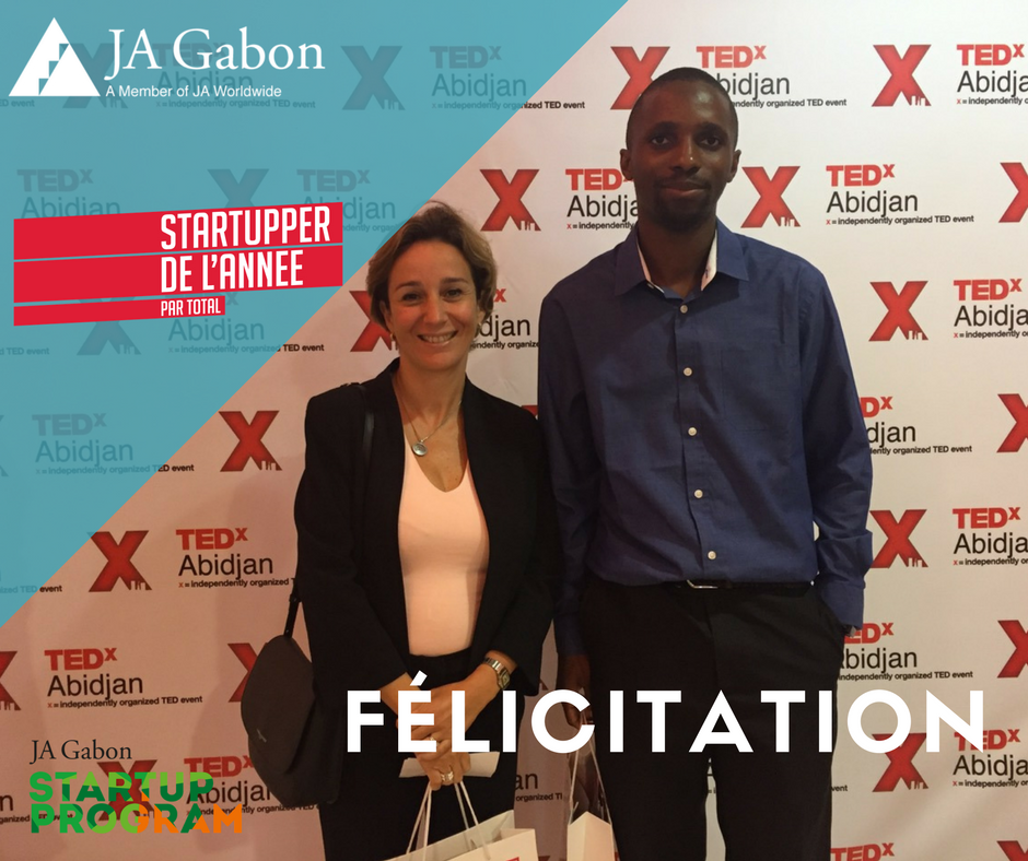ja_gabon's tweet photo. Lauréat gabonais Aubin, #Startupperbytotal a remporté le @prix3535 à Abidjan samedi dernier. Un grand bravo!!!! https://t.co/hcJ3LSQS4n