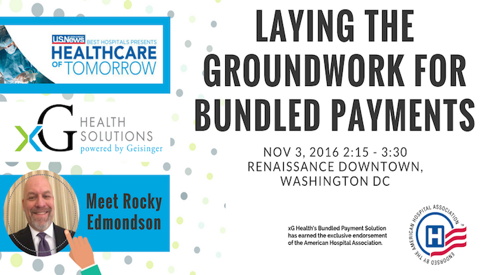 Looking forward 2 collaborating with healthcare leaders @ #USNHoT16. Say hi and discuss bundled payments with Rocky. xghealth.com/xg-health-spea…