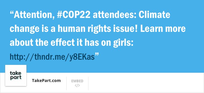 Participant's tweet photo. Tell world leaders #climatechange is a human rights issue. Sign up here, and your tweet will go live on Nov 7: https://t.co/Jijohr4qYa https://t.co/jbbOlbMBbB