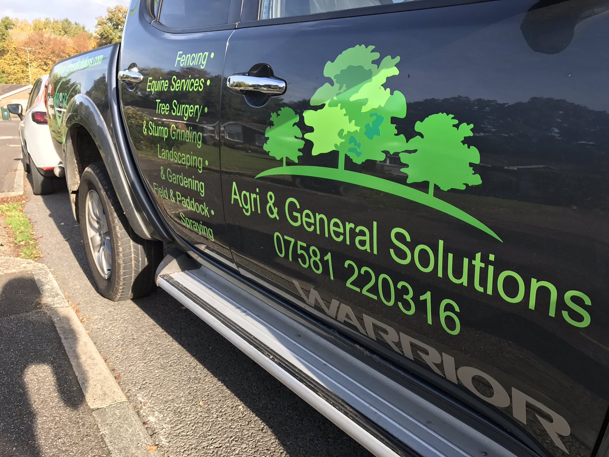 VenomWraps's tweet photo. Nice little truck completed on site this morning for Agri &amp; General Solutions , simple but stands out nicely! #signwrite #vanwrap #wrapping https://t.co/LzRoA1j2Ms