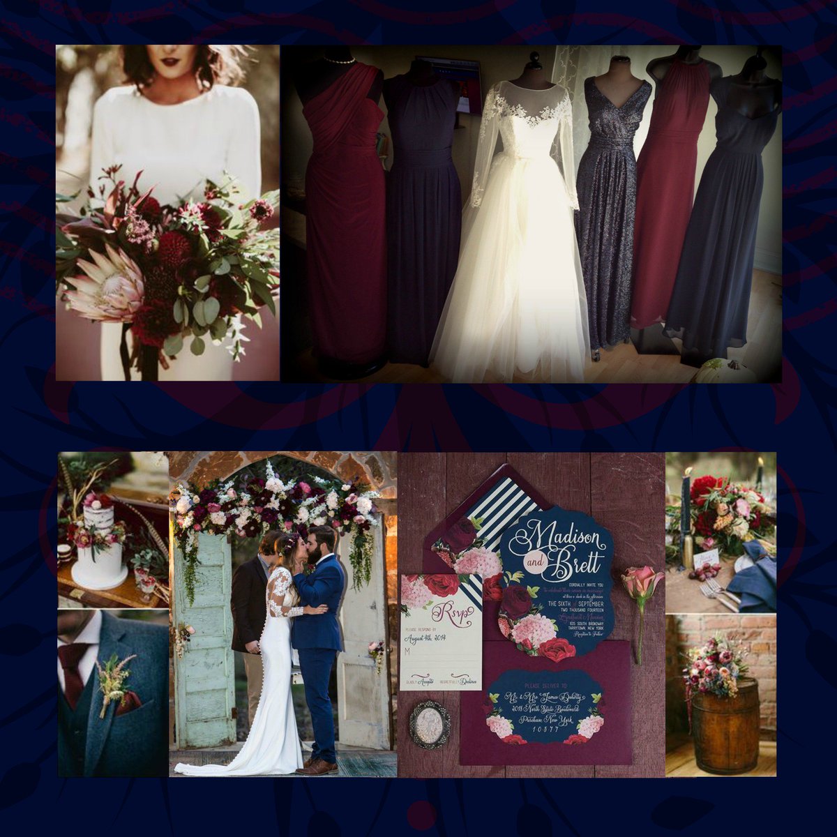 WeddingInsp's tweet image. What's in the window?
Navy &amp;amp; Merlot