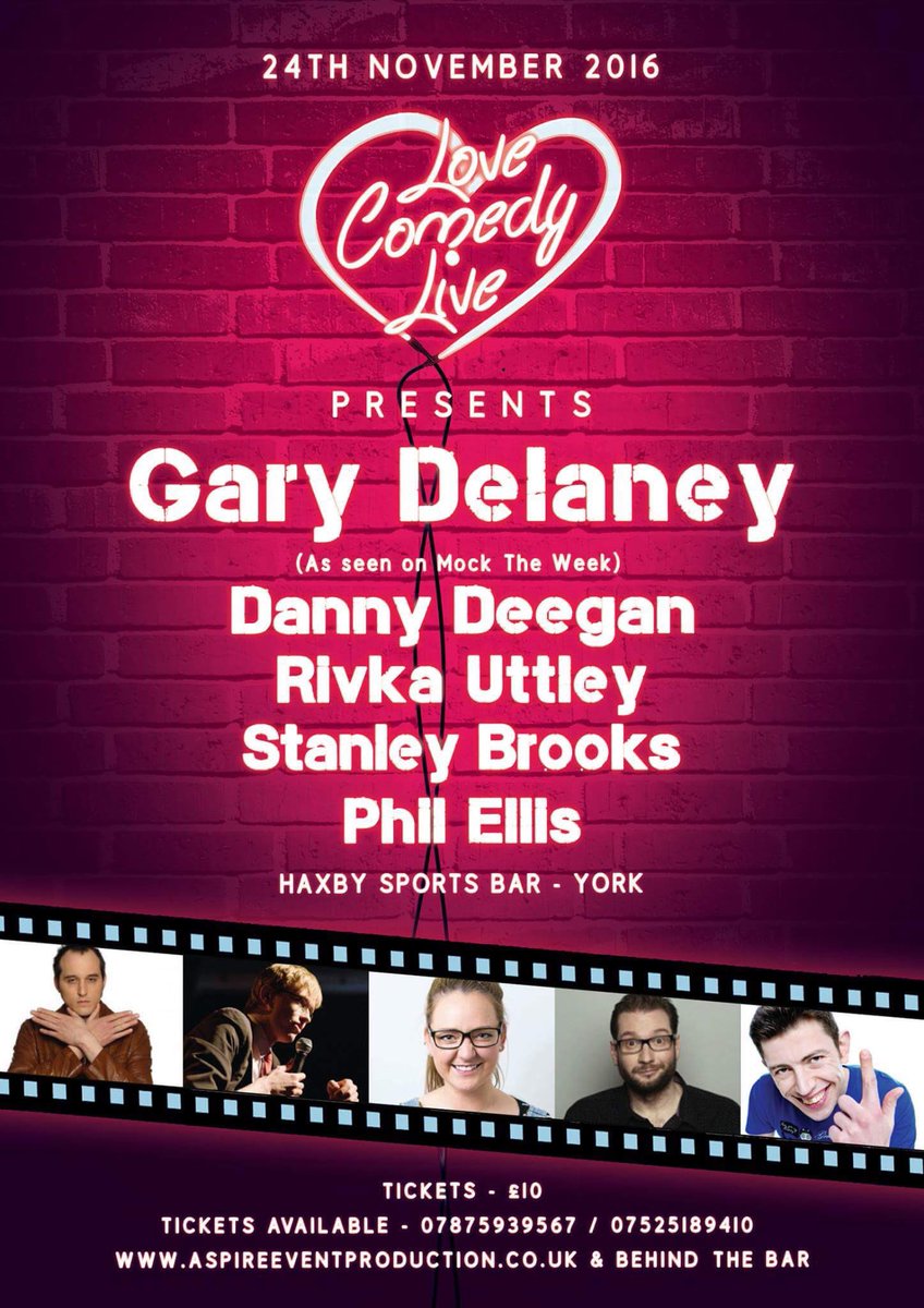 Aspire_Events1's tweet photo. Love Comedy Live Is back at @haxbysportsbar  on Nov 24th! Your in for a treat! @lovecomedylive @arronfishwick @smitherscomedy https://t.co/0FUbzYAPKy