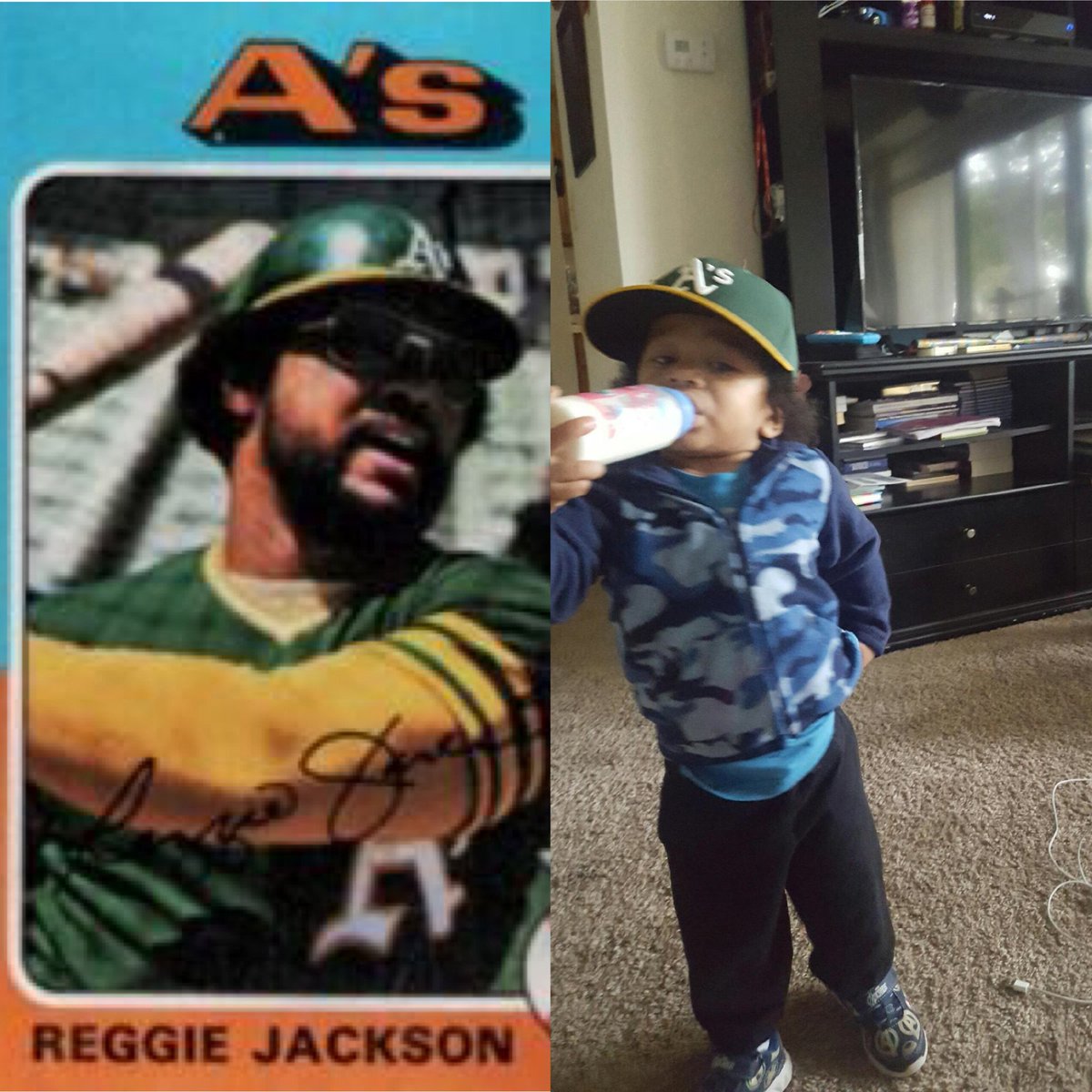 JButler1990's tweet photo. My little man. @Athletics @957thegame https://t.co/fI5feBqbYT