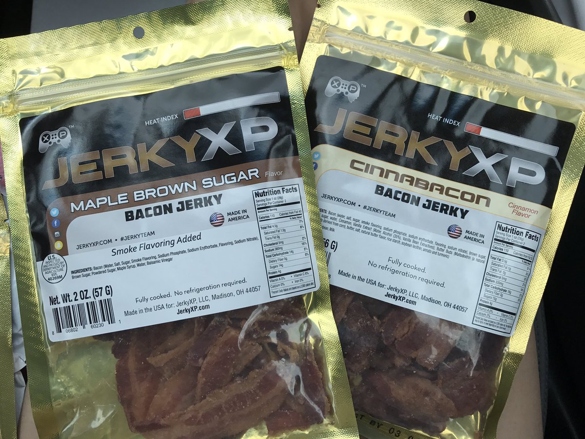 bahmmyy's tweet photo. Looks what the cat dragged in! My @JerkyXP order arrived #cinnabacon ๐๐ป๐๐๐๐ #jerkyaddict https://t.co/2YAY9Wq3x9