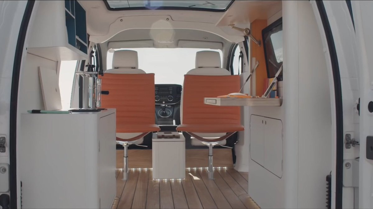 custom-designed nissan van for remote work