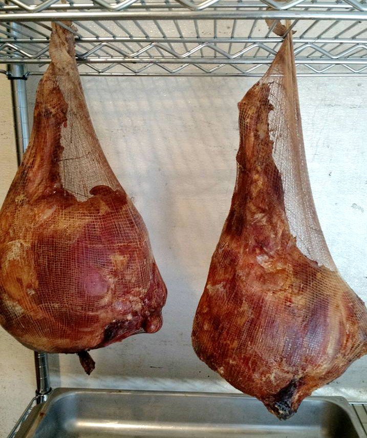okdeerprocessor's tweet image. Cured Hams of WILD HOG!  facebook.com/mudcreekwildga… … #meatinthefreezer #bringusyourkills #mudcreekprocessing