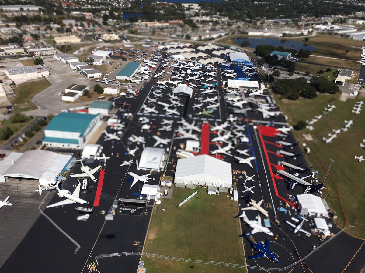 When the Business Air Show comes to town, it's like a game of Tetris at the airport. Or is that Jettris? #NBAA #orlando