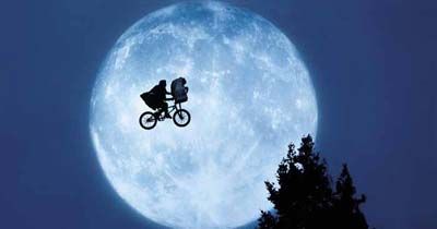 On this day in a fictional 1982, E.T. and Elliott made their iconic flight across the moon.