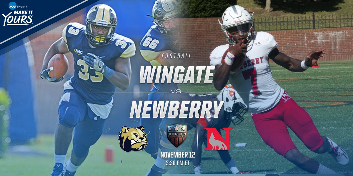 NCAADII's tweet photo. BREAKING: Another flex game announcement! @WU_Bulldogs-No. 20 @NewberrySports will be featured in #NCAAD2 Football Showcase on @LiveOnASN. https://t.co/B4Z5YJ14Yf