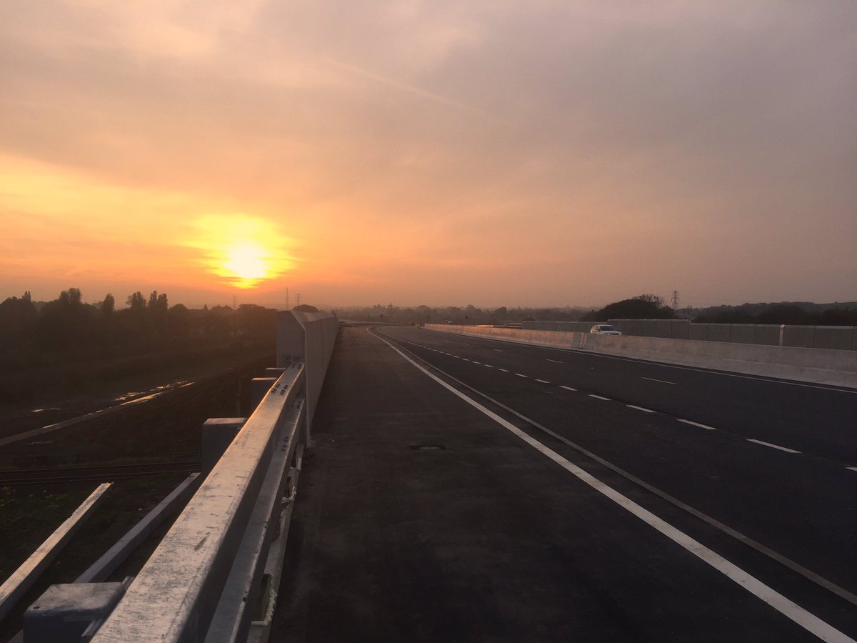 <a href="/Heysham_Link/">Heysham_Link</a> Sun Setting over the new Bay Gateway,which was opened today