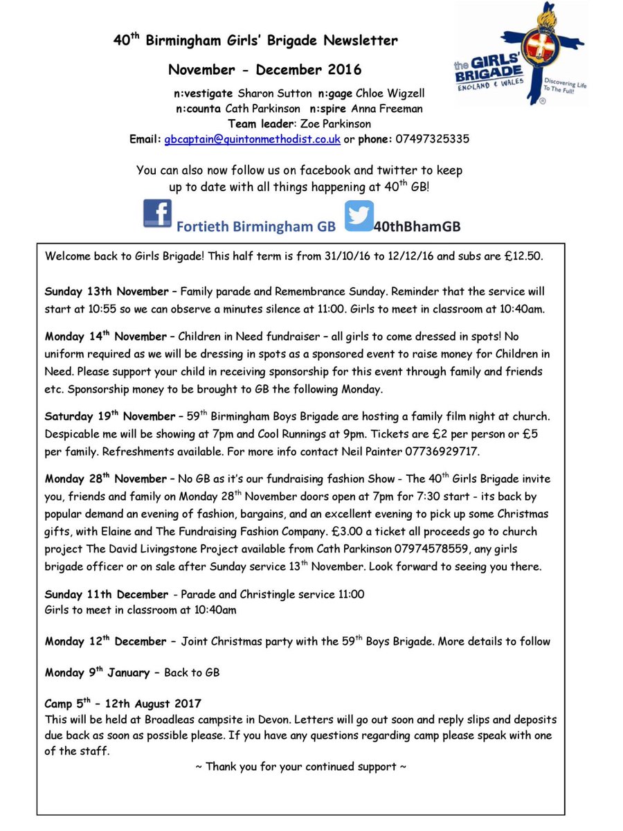 A new half term means a newsletter...