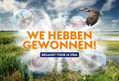 Yes, gewonnen <a href="/mooistenatuur/">Mooiste Natuurgebied</a> 🎉 Veel dank aan alle stemmers, zwemmers, bestuurders &amp; partners! #nldelta Nu samen door 💚#natuurfan #wildcard
