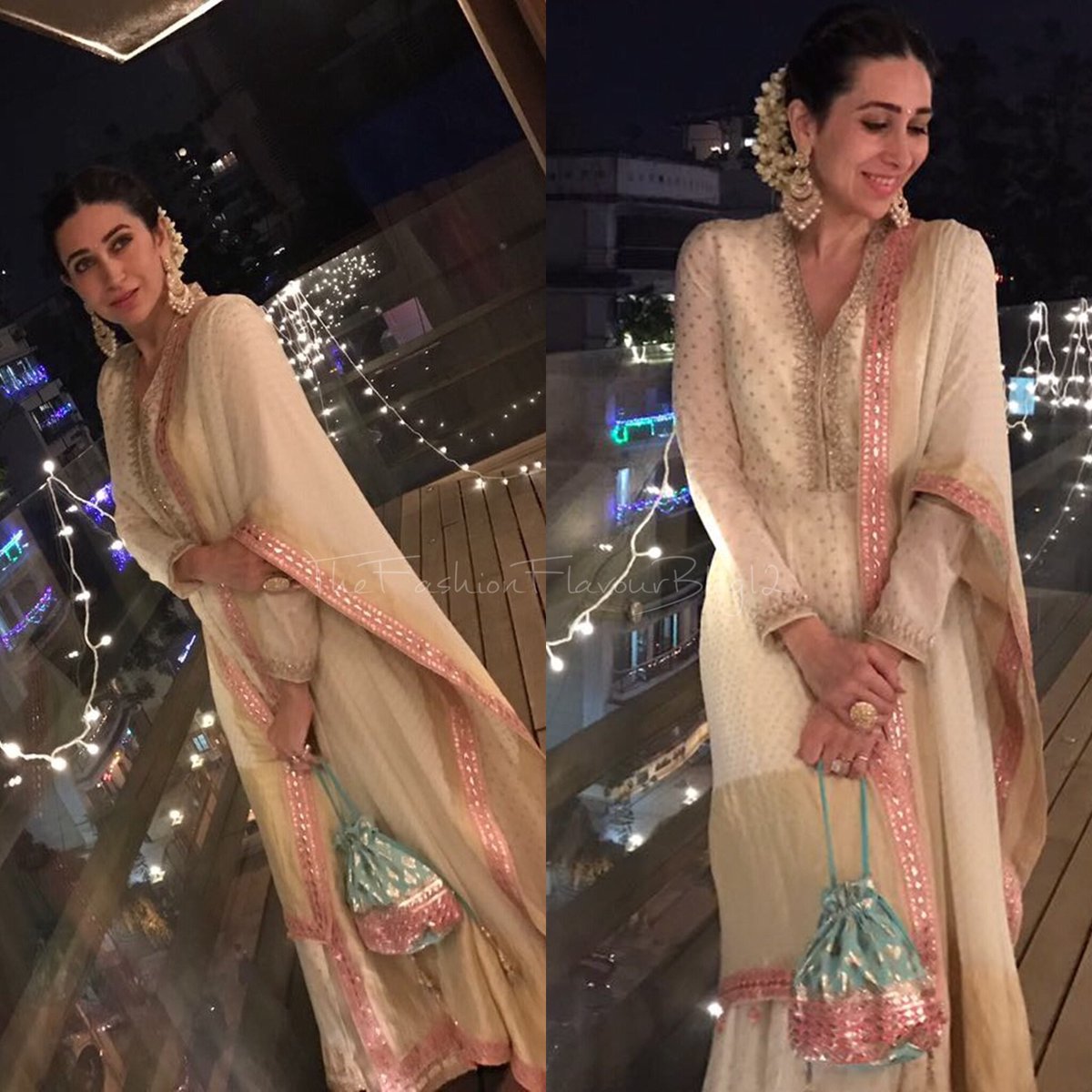 thefashionflav's tweet photo. #KarishmaKapoor in @anitadongre , @maheepkapoor x @SatyaniJ by @eshaamiin #Karishma #anitadongre #Bollywood #Fashion #Diwali #Style #Blogger https://t.co/urTVtYmfiv