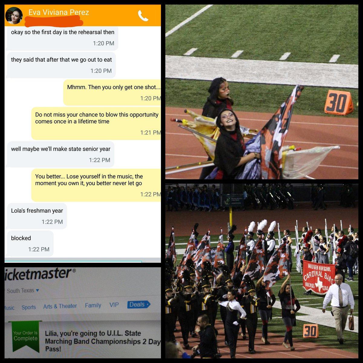 Adorathena's tweet photo. Don't care if I have to sleep in my car. Going to see my baby! #statebound #HomerHannaHS #marchingband #UILState2016 #AlamoDome https://t.co/SNiIZm2egC