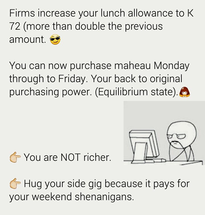 InotaCheta's tweet image. Why a pay rise won&apos;t make you richer. Sorry, you still need your side gig. 
Part 1
 #EconomicsForDummies