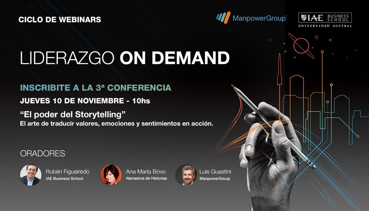 ManpowerGroupAF's tweet photo. No se pierdan la última charla del Ciclo #WebinarLiderazgoOnDemand, que contará con la disertación de @GuastiniLuis. https://t.co/BdG2NcIs5D https://t.co/bNKs8LwUFZ