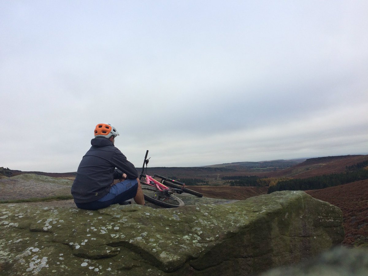 Taking in the view at Burbage Rocks. Part of my Stanage Loop. Great Autumn riding #livemoreyha