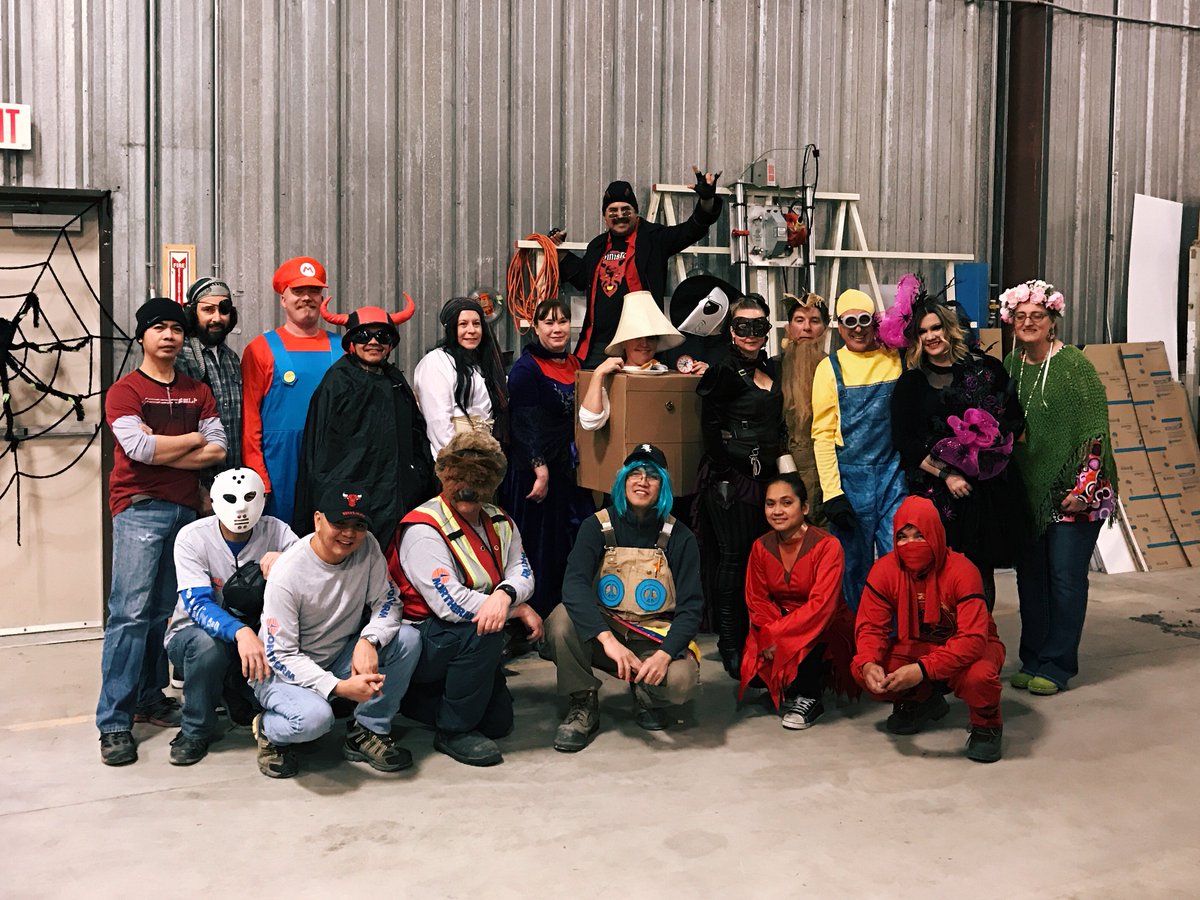 Almost the entire, completely spooky, team! #HappyHalloween