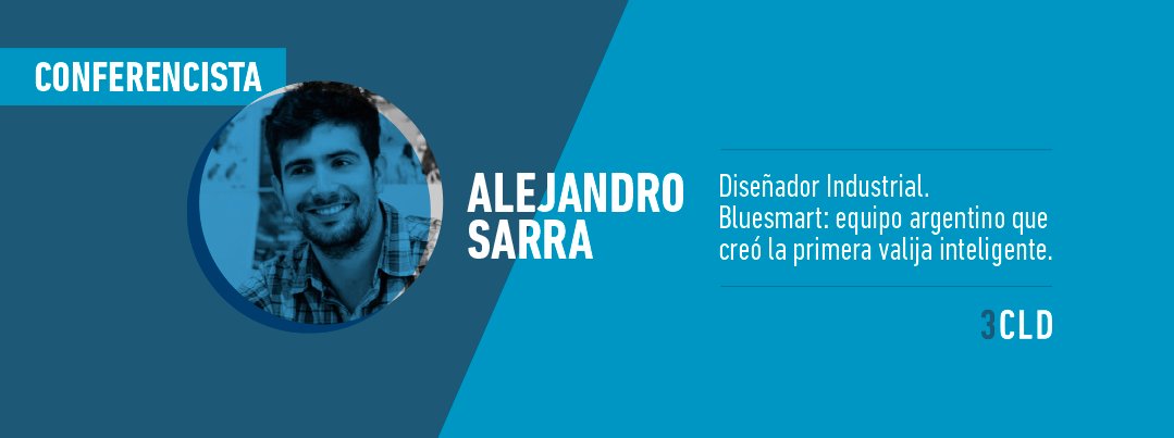 reddisur's tweet photo. Alejandro Sarra de @bluesmart compartirá en #3CLD su experiencia en la creación de la primera valija inteligente. https://t.co/cEiPIJcgyo https://t.co/gRCXnXdu0J