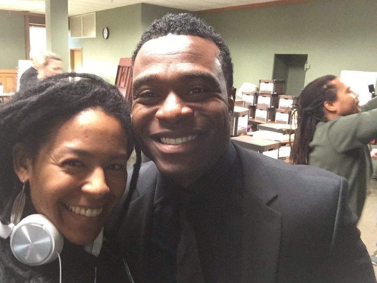 DawnWilkinson's tweet image. On the set of #ShootTM #shootthemessenger with @lyriqbent