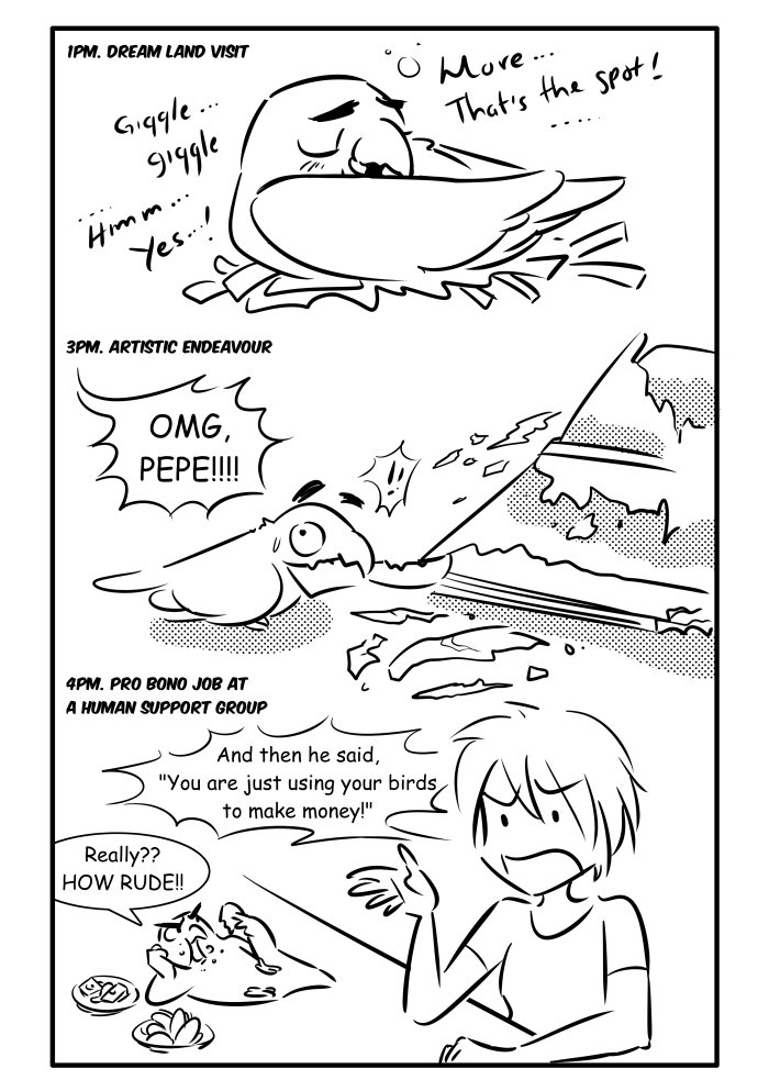 ArtOfEmm's tweet photo. Hi, Hi! New #bird #comic for you this month! To read more #birdcomics drawn by me, go check my #Patreon here: https://t.co/eO2RTBR2m5 Thanks https://t.co/TxiNcttTLk
